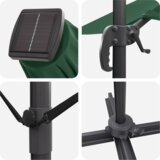 vidaXL Zeleni suncobran s cantileverom Zeleni Poliester, Metal Velik | shoptok.hr