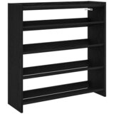 Furnova Regal za čevlje črn 80x25x81 cm inženirski les, (21954601) | Shoptok.si