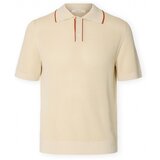 Selected Polo majice kratki rokavi Jesse Knit - Birch/Potter Bež Cene