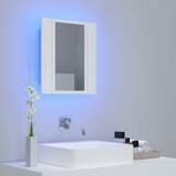  LED kupaonski ormarić s ogledalom bijeli 40x12x45 cm akrilni | shoptok.hr