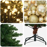  Artificial Christmas Tree with Bauble 120 cm 150 LED lampica | shoptok.hr