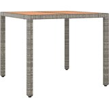  3-dijelni vrtni bistro set od poliratana s jastucima sivi Siva 90 x 90 x 75 cm | Shoptok.si