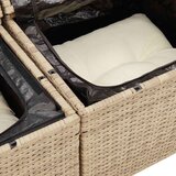 vidaXL Vrtna sedežna garnitura 8-delna z blazinami bež poli ratan | Shoptok.si