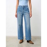 Sinsay Pamučne wide leg loose traperice s ispranim efektom | shoptok.hr