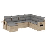Maison Chic Seti vrtnega pohištva - Vrtna garnitura - Vrtni pohištvo set 7-delna z blazinami bež poli ratan, (21801324) | Shoptok.si