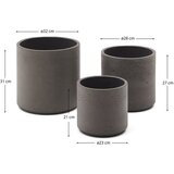 Kave Home Podstavki za cvetlične lonce v kompletu 3 ks iz cementa ø 32 cm Sintina – | Shoptok.si
