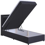 MID.YOU POSTELJA Z VZMETNICO 100 cm x 200 cm , tekstil, leseni material antracit | Shoptok.si