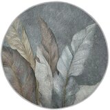 Mila Home zelena/siva pralna okrogla preproga ø 150 cm dusty leaves – Cene