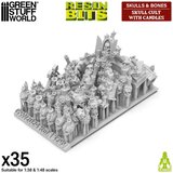 Green Stuff World Skull Cult with Candles Set | Set kult lobanja sa svećama (35 kom, 1:48–1:35 razmera) | Eponuda.com