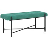  Klupa s gumbima i jastučićima Tirkizna 110 x 40 x 46 cm Baršun | Eponuda.com