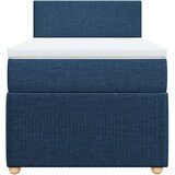 vidaXL Krevet s oprugama i madracem plavi 90 x 190 cm od tkanine | shoptok.hr