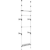 The Living Store Teleskopski garderobni sistem s palicami in polico iz aluminija - Teleskopski Garderobni Sistem, (21420238) | Shoptok.si