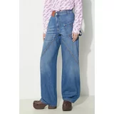 JW Anderson Traperice Twisted Workwear Jeans za žene, visoki struk, DT0057.PG1164.804