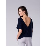 Look Made With Love Woman's Blouse 737 Vneck Navy Blue | shoptok.hr