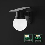  LED solarna zidna svetiljka LED/3,7V 3000/4000/6400K IP54 1800 mAh crna + daljinski upravljač | Eponuda.com