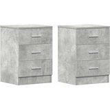  Noćni ormarići 2 kom boja betona 38x35x56 cm konstruirano drvo | shoptok.hr