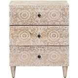  Posteljna omarica Bela 50 x 33 x 60 cm Masiven les manga, (5000210725) | Shoptok.si