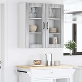  Zidni stakleni ormarić 2 pcs Siva Sonoma 40 x 31 x 80 cm | shoptok.hr