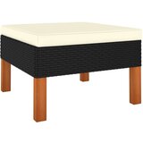  9-dijelna vrtna garnitura od poliratana s jastucima crna | shoptok.hr