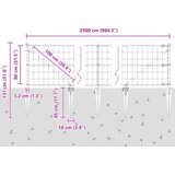 vidaXL Euro Ograda s 13 šiljaka 0.8x25 m Galvanizirano Čelik Siva | shoptok.hr