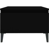 vidaXL stranska mizica 2 kosa črna 50x46x35 cm inženirski les | Shoptok.si