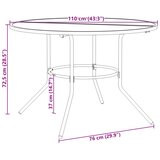  Okrugli stol za terasu antracit Ø110x72,5 cm čelični | shoptok.hr
