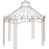 vidaXL Vrtni paviljon antično rjav 400x258x378 cm železo | Shoptok.si