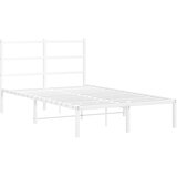 Metalni okvir za krevet s uzglavljem bijeli 120 x 190 cm | shoptok.hr