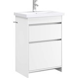 vidaXL Komplet pohištva za kopalnico Bela 61 x 40 x 84,5 cm, (5000245078) | Shoptok.si