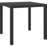 Vrtni stol crni 80 x 80 x 74 cm aluminijum i WPC | Eponuda.com