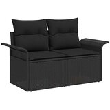  Set sofe 8 kom. Crna Poli Rattan i čelik | shoptok.hr