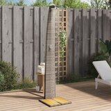 vidaXL Vanjski tuš sivi 55x60x224 cm od poliratana i bagremovog drva | shoptok.hr