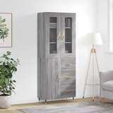 vidaXL Visoka komoda siva sonome 69 5x34x180 cm od konstruiranog drva | shoptok.hr