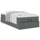  Otomanski okvir kreveta s madraca tamnosivi 80x200cm od tkanine | shoptok.hr