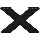 vidaXL Noge za stolić u obliku slova X 2 kom crne 60x(30-31) cm čelik | shoptok.hr
