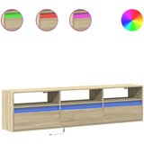Maison Chic Stenska TV omarica - TV stojalo - Televizijska omarica z LED lučkami sonoma hrast 180x31x45 cm, (21700840) Cene