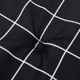  Jastuk za vrtnu klupu crni karirani 150x50x4 cm tkanina Oxford | shoptok.hr