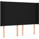 Maison Chic vzglavna omarica - nočna omarica - posteljna omarica z ušesi črno 147x16x118/128 cm blago, (21711577) Cene