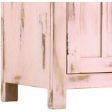 vidaXL Komoda svetlo roza 110x35x70 cm trden mangov les | Shoptok.si