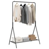 vidaXL Stalak za odjeću Crni Metal Srednji Pohrana | shoptok.hr
