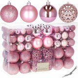  Set Božićnih Kuglica u Ružičastoj Boji - 100 komada | shoptok.hr