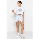 Trendyol Shorts - Blue - High Waist Cijene