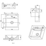 Sapho Crni kameni umivaonik za WC 30x30 cm Blok – | shoptok.hr
