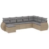  8-dijelni set vrtnih sofa od poliratana s jastucima bež | shoptok.hr