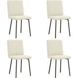 Furnova Jedilni stoli 4 kosi krem žamet, (21929462) | Shoptok.si