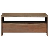  Stolić za kavu od masivnog bagremovog drva 90 x 50 x 40 cm sivi | shoptok.hr