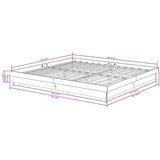  Za krevet od masivnog drva bijeli 160 x 200 cm | shoptok.hr