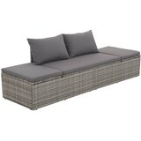 vidaXL Vrtna postelja poli ratan 195x60 cm siva Cene