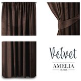 Restilo Rjava žametna zavesa AmeliaHome Velvety, 245 x 140 cm | Shoptok.si