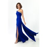 Lafaba Women's Sax One-Shoulder Long Evening Dress with Stones. | Eponuda.ba